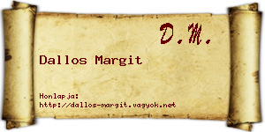 Dallos Margit névjegykártya